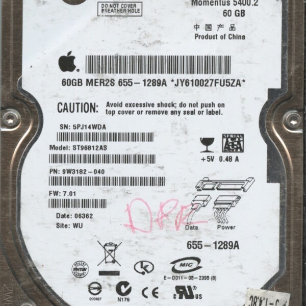 SEAGATE ST96812AS 9W3182-040 7.01 60GB HDD