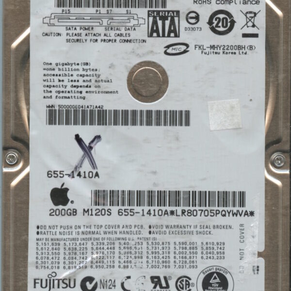 FUJITSU MHY2200BH 02:08 200GB HDD