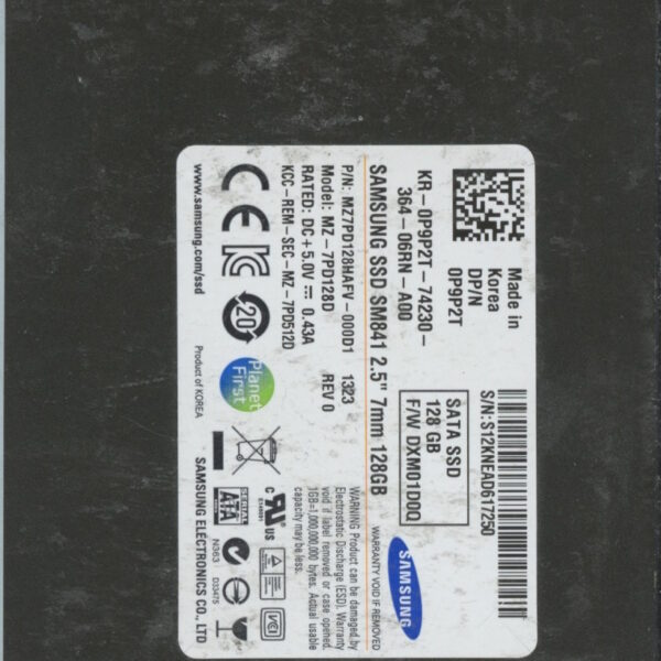 SAMSUNG MZ-7PD128D MZ7PD128HAFV-000D1 DXM01D0Q 128GB HDD