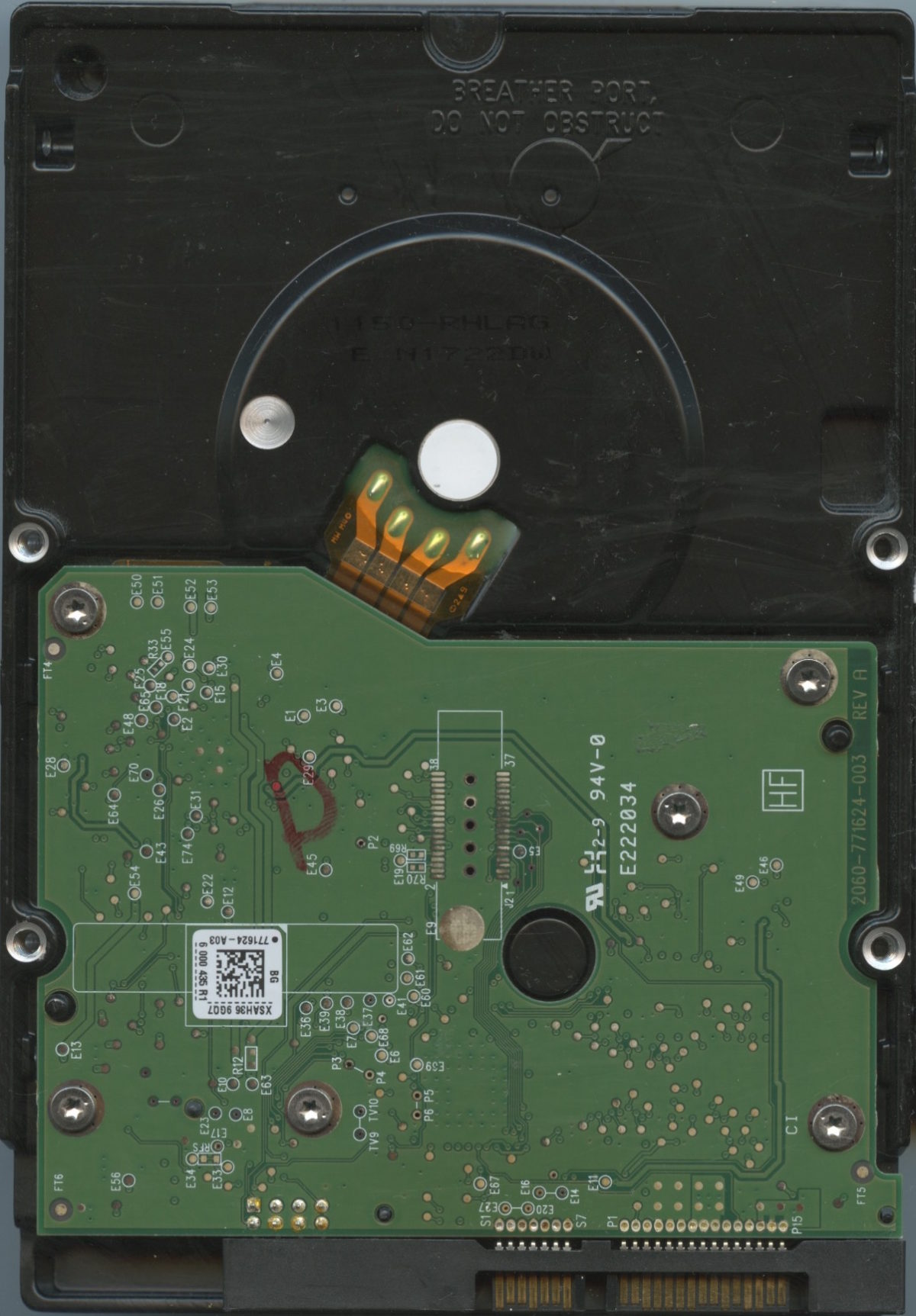 WESTERN DIGITAL WD2002FAEX-007BA0 WMAY0 09:11 2TB HDD PCB