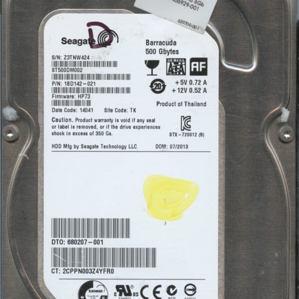 SEAGATE ST500DM002 1BD142-021 HP73 500GB HDD