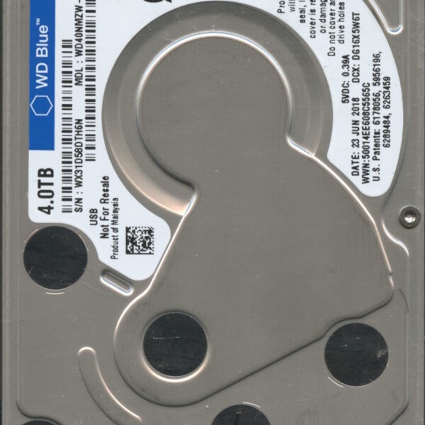 WESTERN DIGITAL WD40NMZW-11GX6S1 WX31A 06:23:2018 4TB HDD