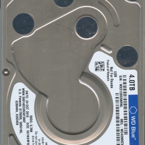 WESTERN DIGITAL WD40NMZW-116XS1 WX31D 10:24:2016 4TB HDD