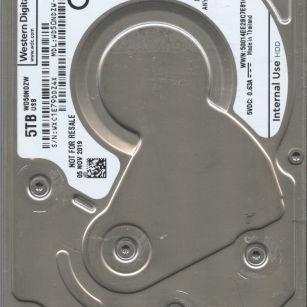 WESTERN DIGITAL WD50NDZW-11MR8S1 WXC1E 11:05:2019 5TB HDD