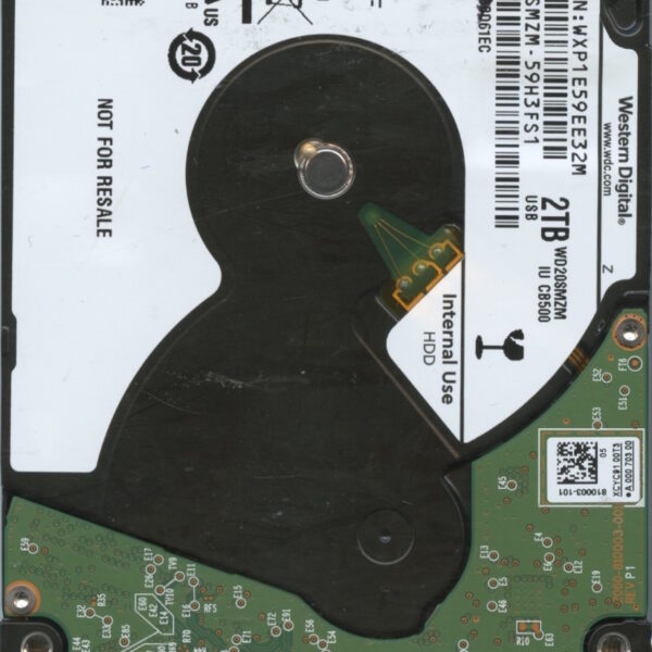 WESTERN DIGITAL WD20SMZM-59H3FS1 WXP1E 07:27:2019 2TB HDD