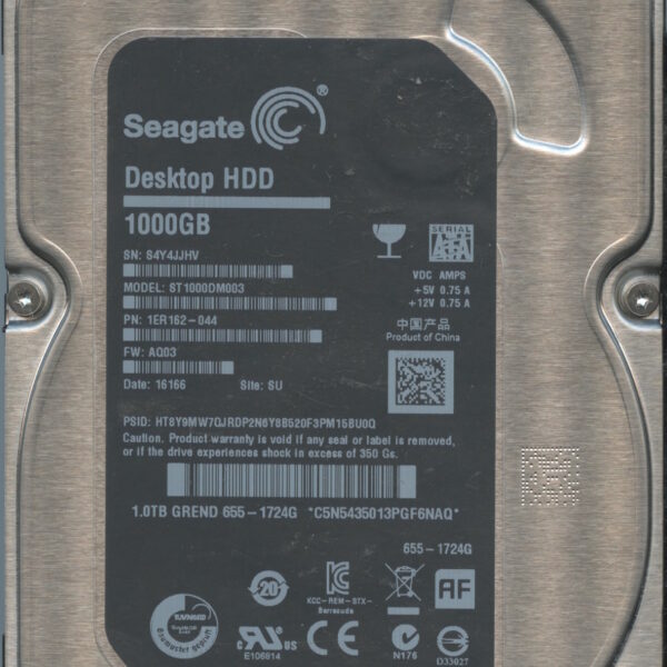 SEAGATE ST1000DM003 AQ03 10:2015 1TB